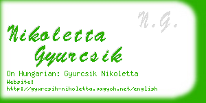 nikoletta gyurcsik business card